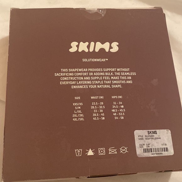Skims solutions wear size S waist 33.5 in / 26 in hips 31-34 - Picture 3 of 3